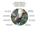 MKB Football Durable Rubber Chew Toy and Treat Dispenser - Large - Brown.