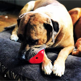 MKB Dice Toy Durable Rubber Chew Toy & Treat Dispenser - Large - Red.